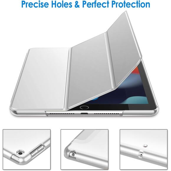 JETech Case for iPad 10.2-Inch, Silver, Auto Wake/Sleep Cover - Picture 4 of 8